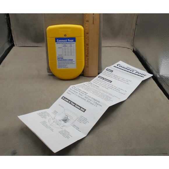 Vintage Connect Four Electronic Handheld Game Milton Bradley 1995 Works - Picture 6 of 8